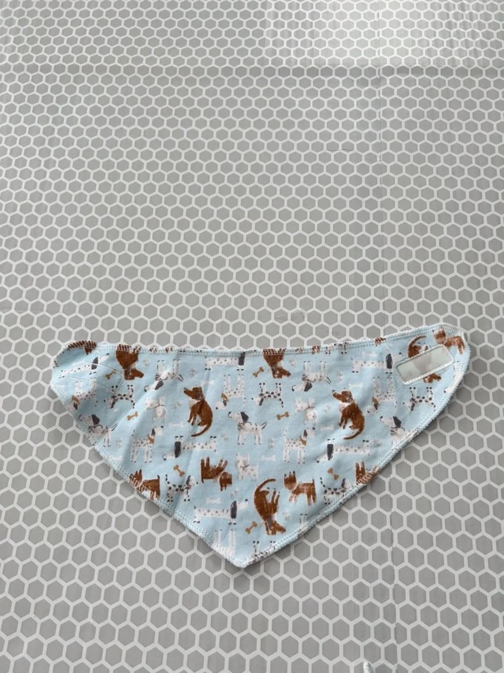 Bundle of Seven Baby Bandana Bibs in Blue & Neutral Tones